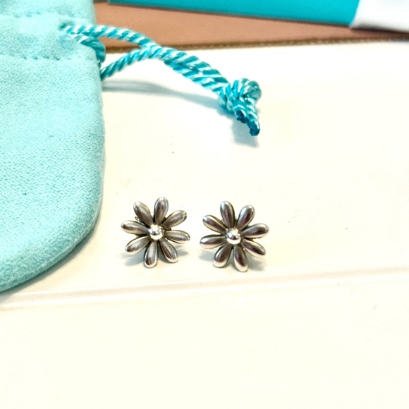 Tiffany & Co. Jewelry - Tiffany & Co RARE Silver 925 Daisy Matte Earrings